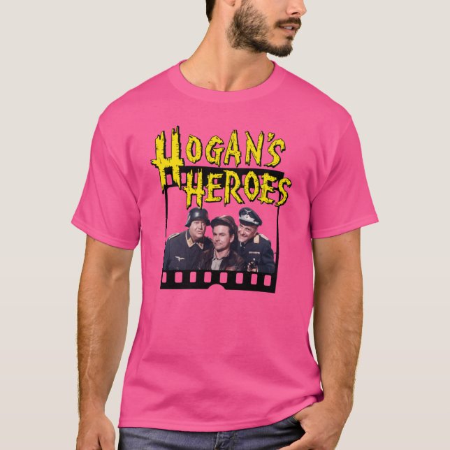 Hogans Hjältar Papa Schultz retro T Shirt (Framsida)