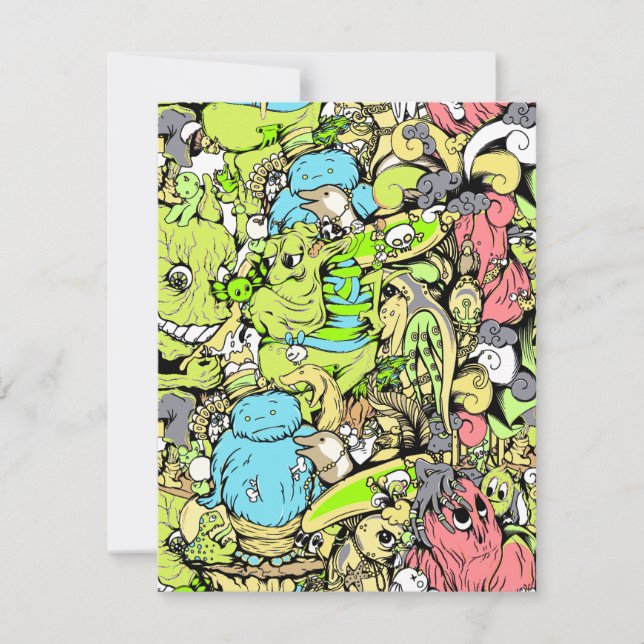 högbefolkade monster färgstarka (Framsida)