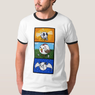 Högboll fjäderfä boll, baseballfladdermöss tee shirt