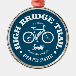 Högbryggspår (cykling) julgransprydnad metall