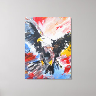 Högburen Vitörn Neo-Expressionist Canvastryck