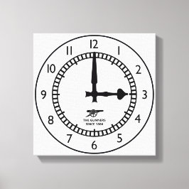 Högbury Clock End 3.00-startvapen Canvastryck