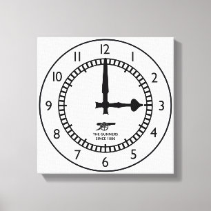 Högbury Clock End 3.00-startvapen Canvastryck