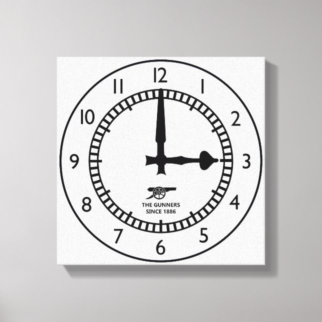 Högbury Clock End 3.00-startvapen Canvastryck (Framsida)