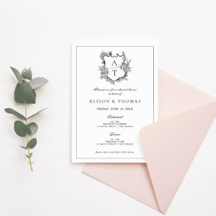 Högdager för svartvitt och svartvitt Vapensköld Inbjudningar