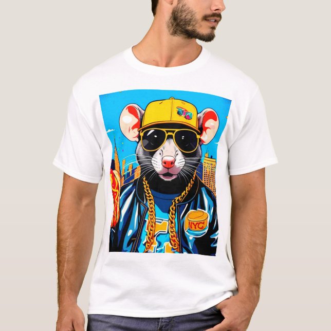 HÖGDÄGGNING NYC RAT 4 T SHIRT (Framsida)