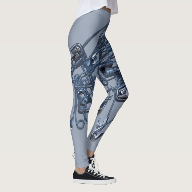 Högen O klämmer fast damasker Leggings (Höger)
