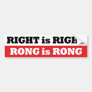 HÖGER är HÖGER RONG är RONG-bildekalet Bildekal