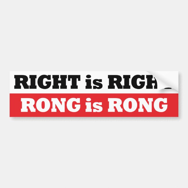 HÖGER är HÖGER RONG är RONG-bildekalet Bildekal (Framsidan)