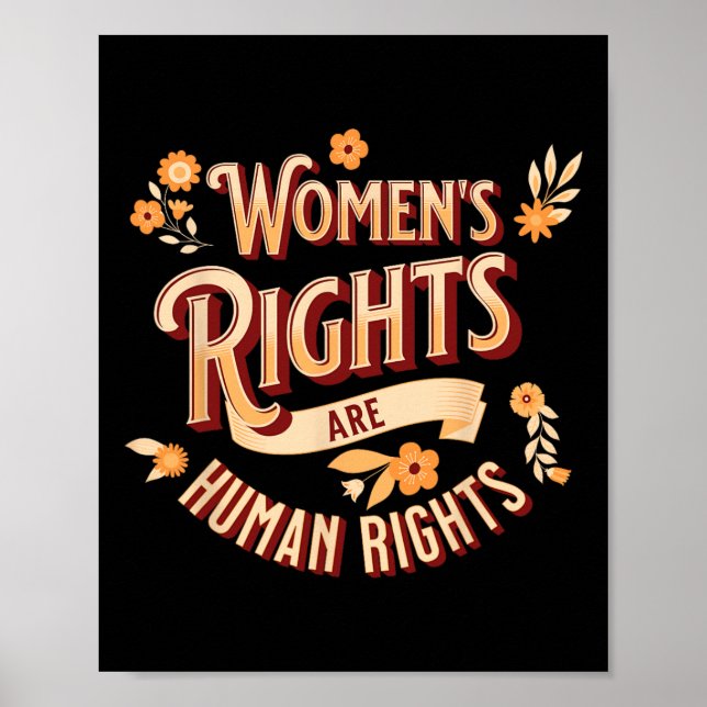 Höger är mänskliga Höger Feminist Pro-val Poster (Framsidan)
