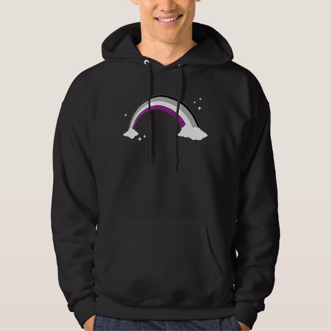 Höger ASexus Flagga Rainbow Ace Pride Lgbt A Hoodie (Framsida)
