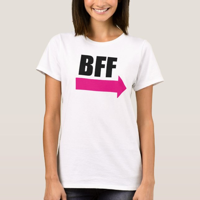 Höger bästa vänför evigt som (BFF) matchar T Shirt (Framsida)
