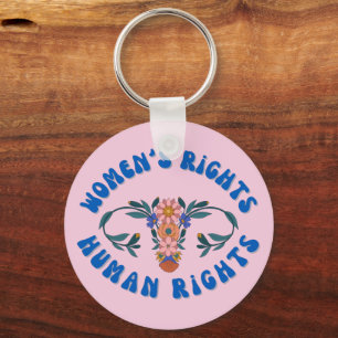 Höger Blommigt för mänskliga Höger Uterus Nyckelring