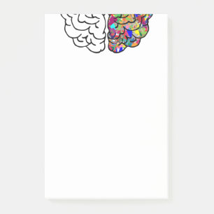 Höger Brain, Lämnat bromsning Post-it Block