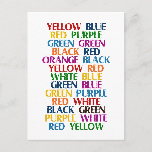 Höger Brain, Lämnat vykort för hjärnkonflikt (Framsida)