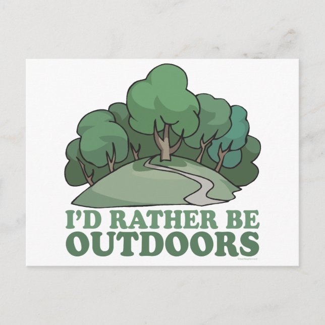 Höger, Camping, Trekking, klättra utomhus! Vykort (Framsida)