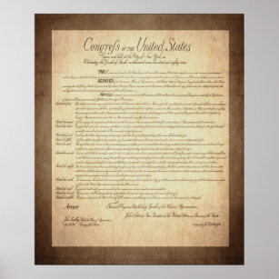 HÖGER enligt den amerikanska konstitutionen Poster