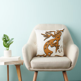 Höger Facing Kokopelli Musician Kudde