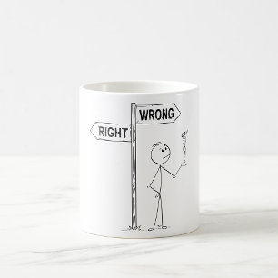 Höger felaktig Illustration Coffee Mugg