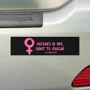 Höger för att välja stor feminist bildekal