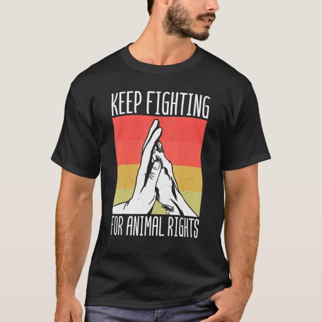 Höger för djurskydd vid Rädding av djur T Shirt (Framsida)