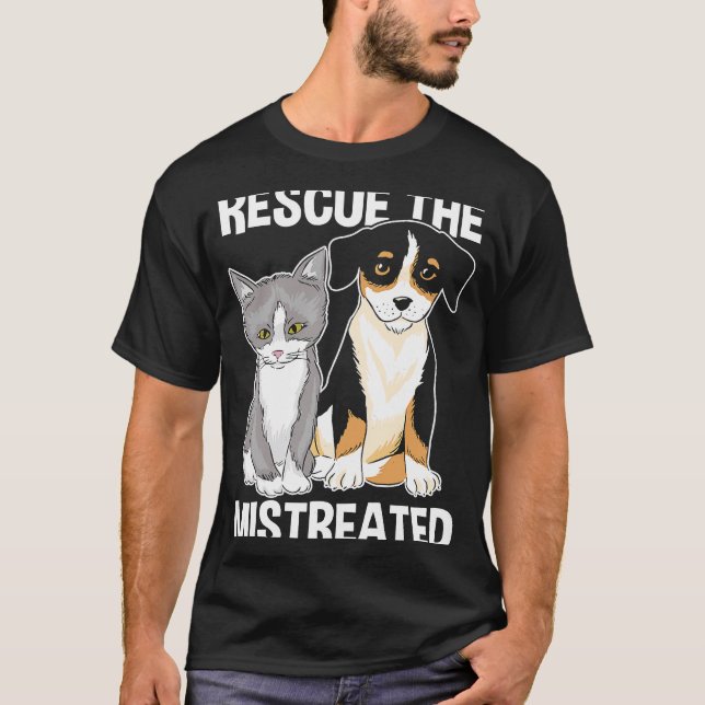 Höger för djurskydd vid Rädding av djur T Shirt (Framsida)