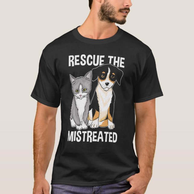 Höger för djurskydd vid Rädding av djur T Shirt (Framsida)
