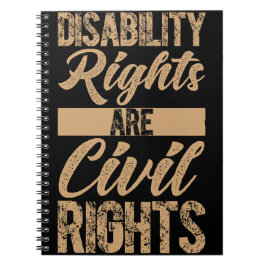 Höger för funktionshinder är civila Höger Anteckningsbok