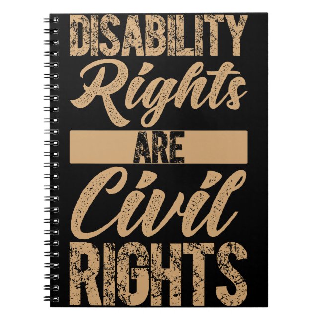 Höger för funktionshinder är civila Höger Anteckningsbok (Framsidan)