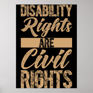 Höger för funktionshinder är civila Höger Poster