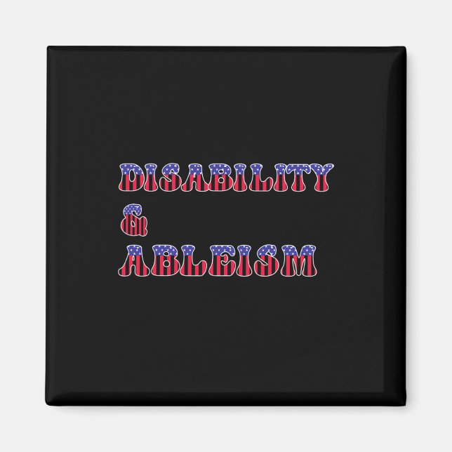 Höger för funktionshinder och ableism är civila Hö Magnet (Framsidan)