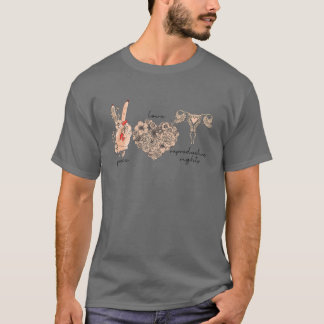 Höger för kvinnors fred i Kärlek Reproduktiva mar T Shirt