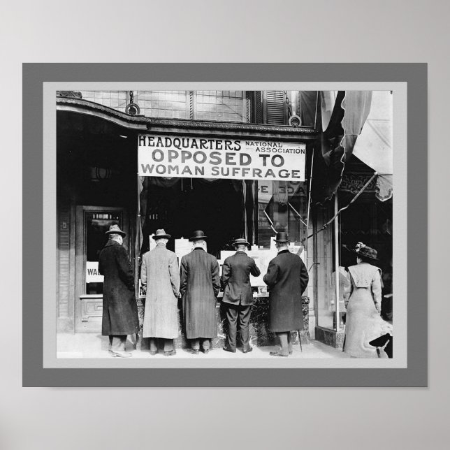 Höger för kvinnors rösträtt - mot kvinnligt lidand poster (Framsidan)