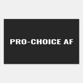 Höger för svartvit abort med Pro Choice AF Rektangulärt Klistermärke