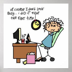 Höger första gången Humor Poster