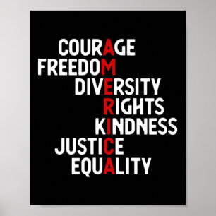 Höger Friendshi för American CourFreedom Diversity Poster