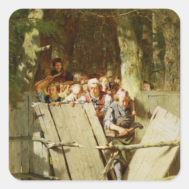 Höger Fyrkantigt Klistermärke (Framsida)