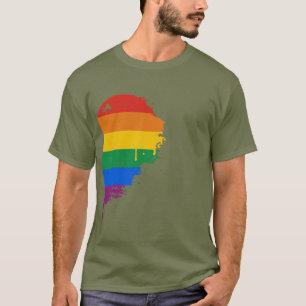 HÖGER HALV HJÄRTA FÖR REGNBÅGE - .PNG TEE