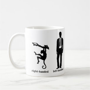 Höger-hänt Chimp-Lämnat Man-kaffe Mugg