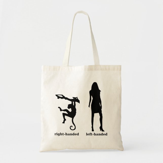 Höger-hänt Chimp-Lämnat Woman Tote Bag Tygkasse (Framsidan)
