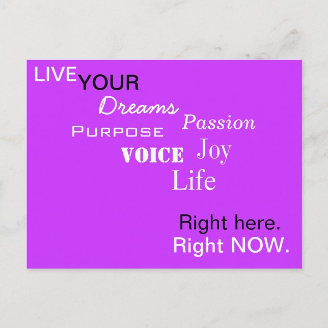 HÖGER HÄR. HÖGER NU. vykort (Framsida)