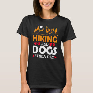 Höger Hundar Hiker Pet Äventyr bergen Sjö Cam T Shirt