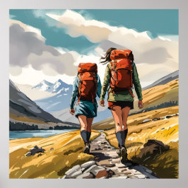 Höger i skotsk höglandsutskrift poster