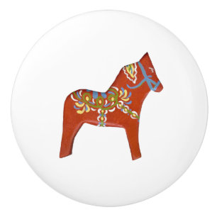 Höger inför Dala Horse Ceramic Knob Knopp