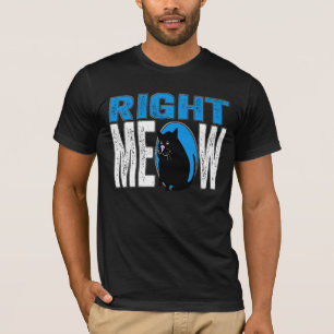 Höger JAMAR! Roligt kattungeskämt (blått) T-shirt