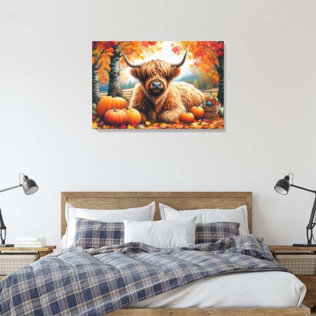 Höger kantfyllning, vattenfärg canvastryck (Insitu (sovrum))
