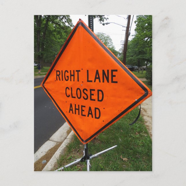 Höger Land stängd Vykort (Framsida)