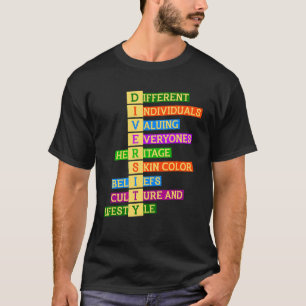 Höger Mångfald Kindness Peace Equality Inclusion T Shirt