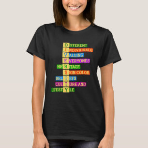 Höger Mångfald Kindness Peace Equality Inclusion T Shirt