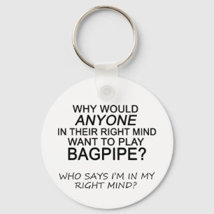 Höger Mind Bagpipe Nyckelring